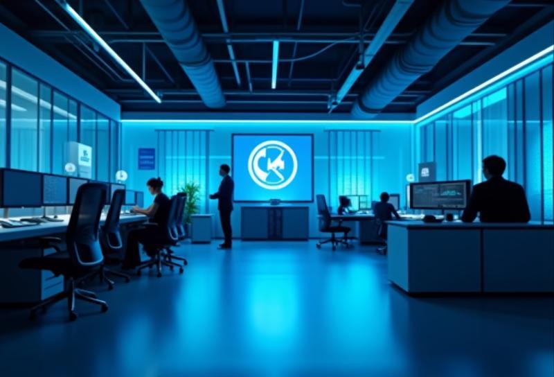 Modern office interior of Gulf Audio Technologies.