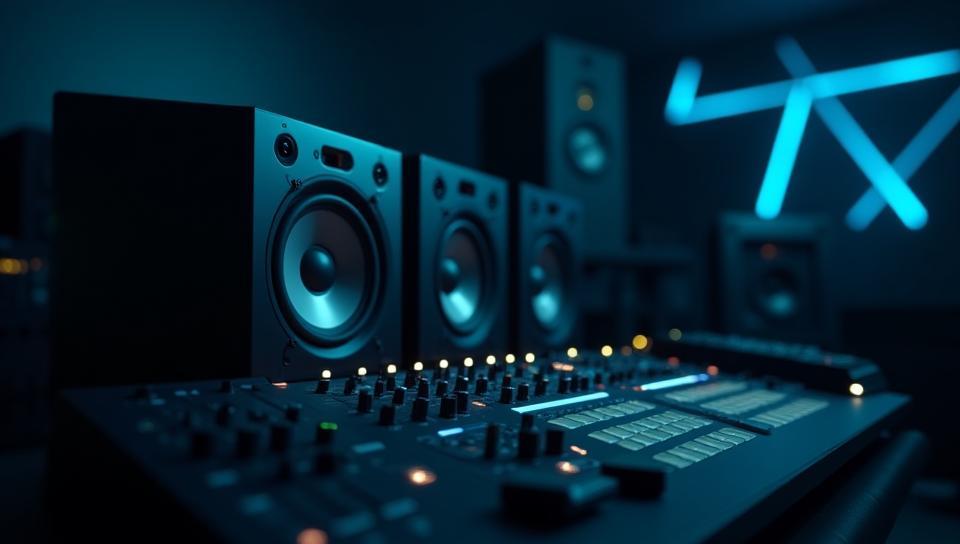 High-quality audio equipment with a modern background, representing the Gulf Audio Technologies membership.